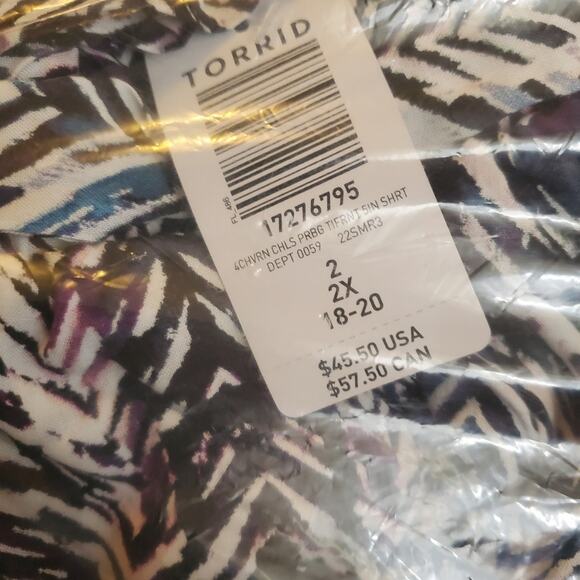 TORRID SHORTS PLUS SIZE 2X COMFORTABLE PULL ON PAPERBAG TIE WAIST SOFT CHEVRON - Picture 8 of 10